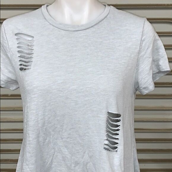 🛍️Say What layered top grey with white - Picture 4 of 7